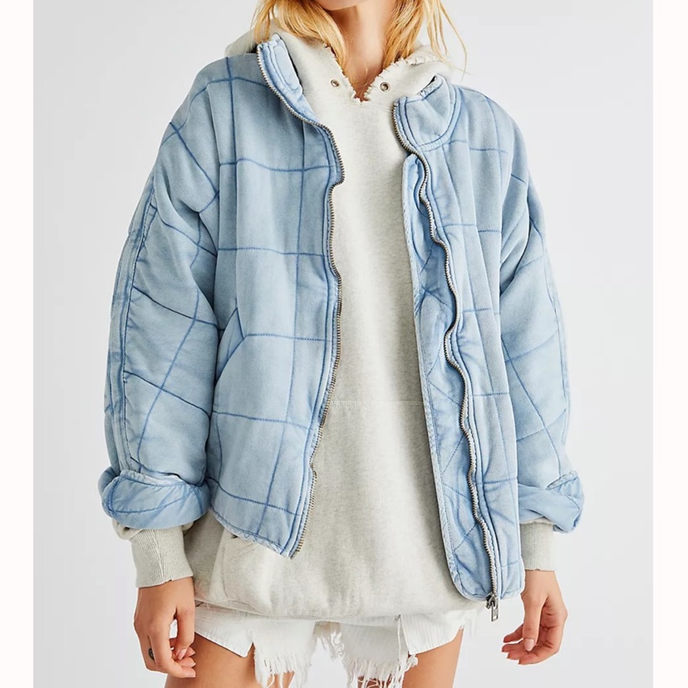 Free People Quilted Dolman Jacket